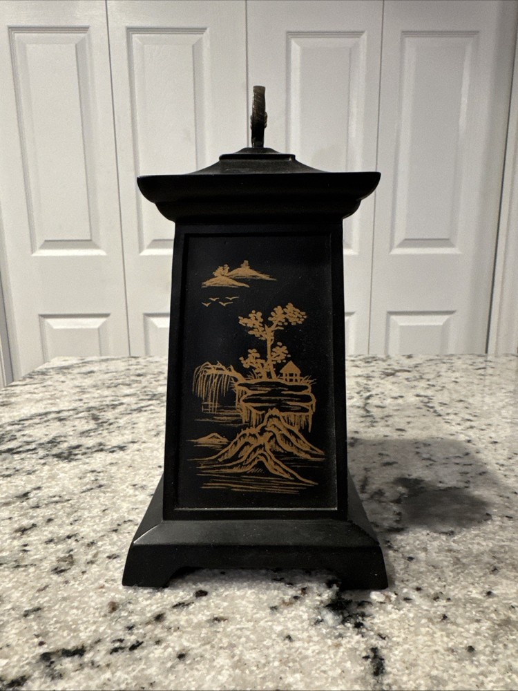 Black Mantle Clock Black And Gold