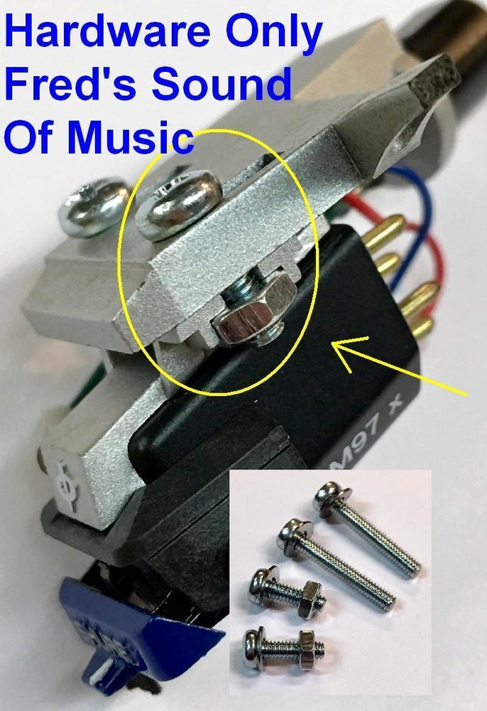 Headshell Cartridge Mounting Screws Washers Nuts Hardware Turntable Kit 10pc set