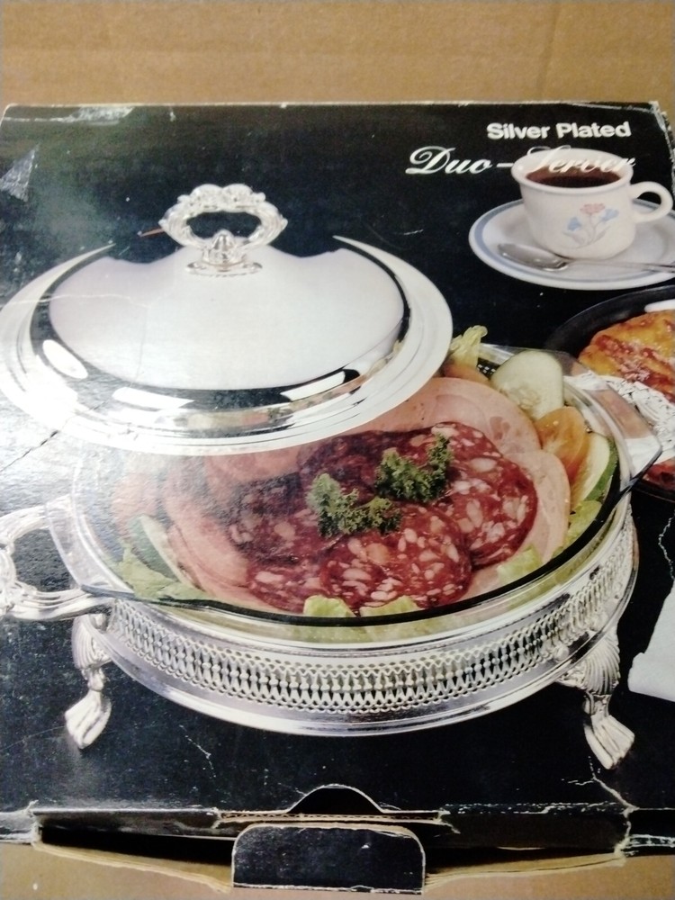 VINTAGE REGAL Silver Plated 2 Qt Duo Server New in the box