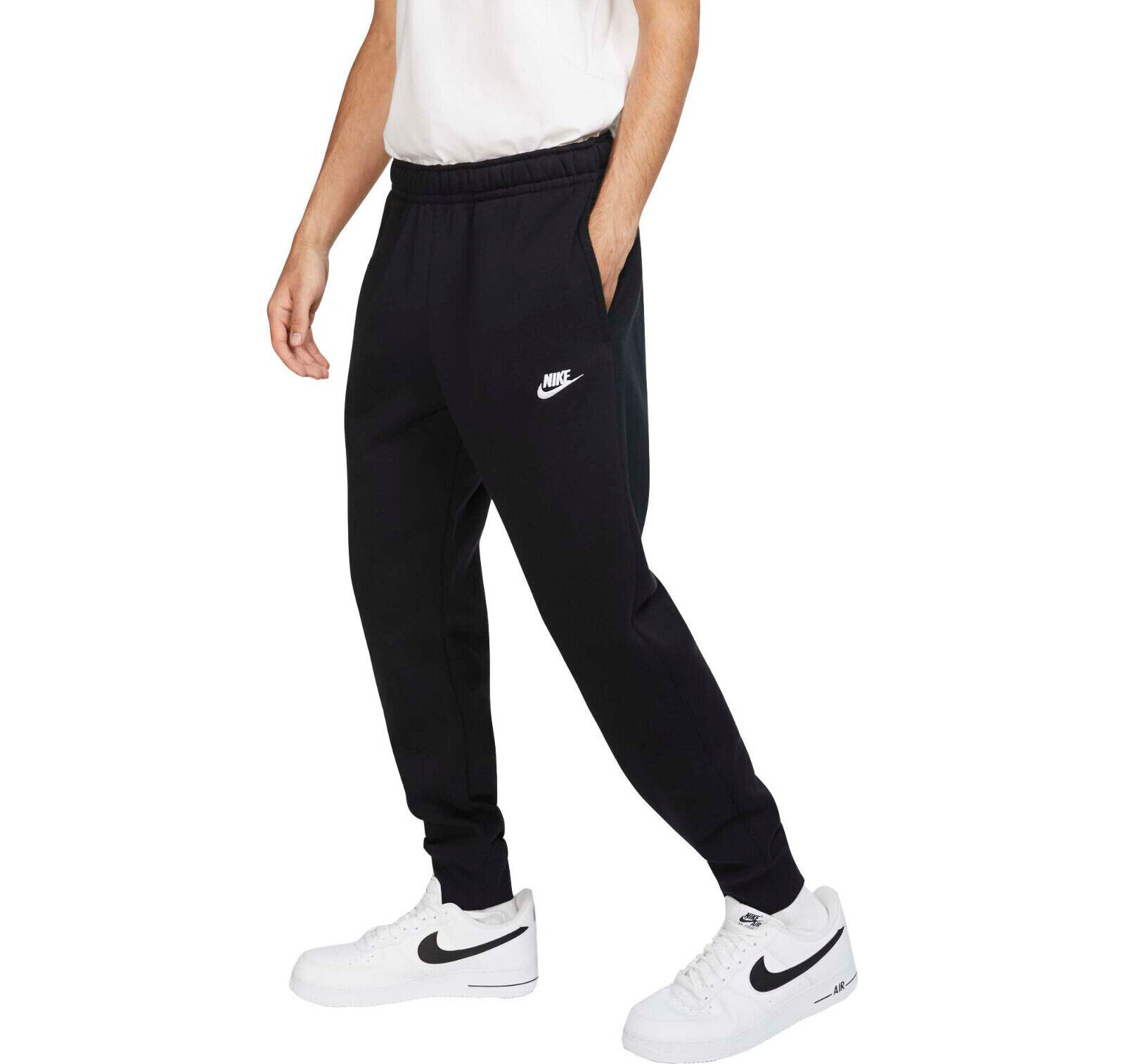 Mens Nike Swoosh Athletic Club Jogger Fleece Pants Sweatpants Black New