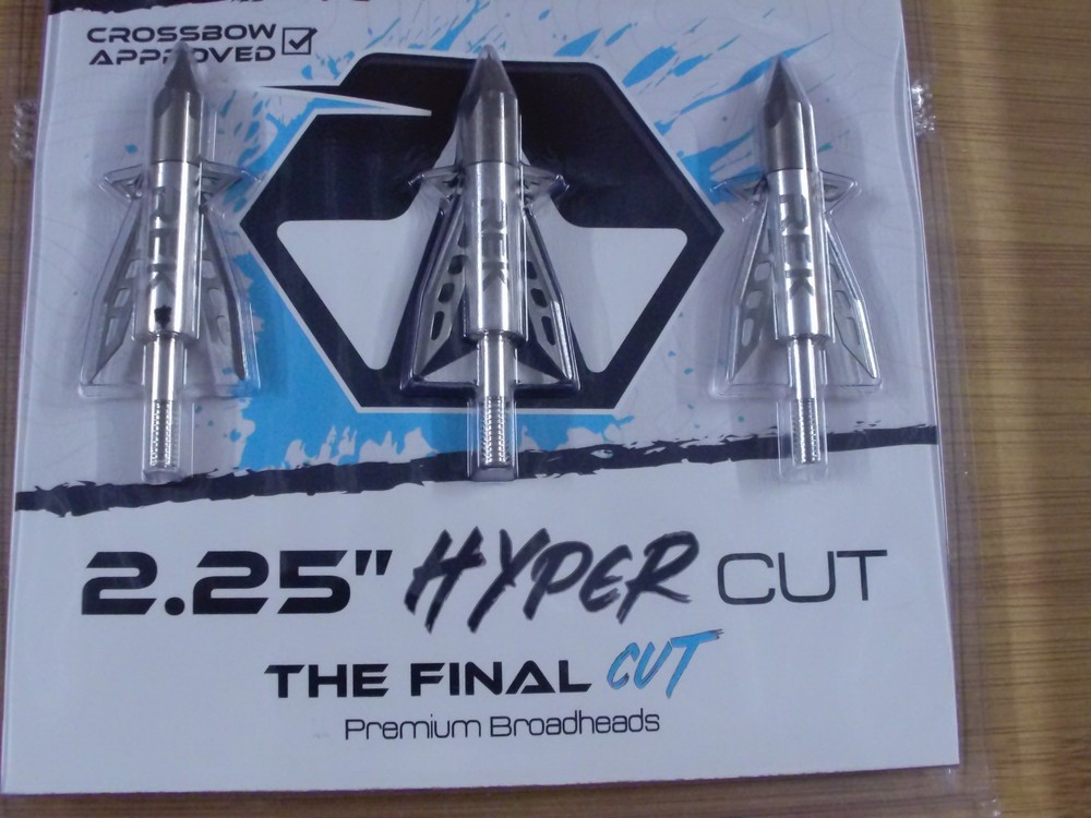 REK HXP Broadhead 125 Grain 3 Pack 2 BLADE 2.25 HYPER CUT
