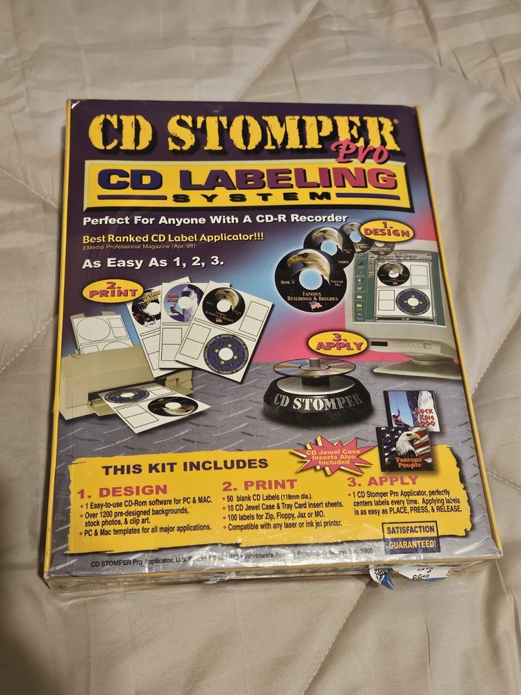 PRO CD-R LABELING SYSTEM - CD STOMPER KIT - Brand NEW Sealed