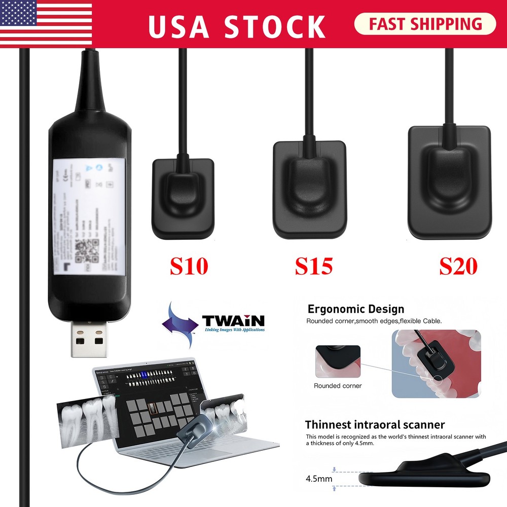 Dental X ray Sensor Digital Sensor Rayos Digital Imaging System Sensor w/ Holder