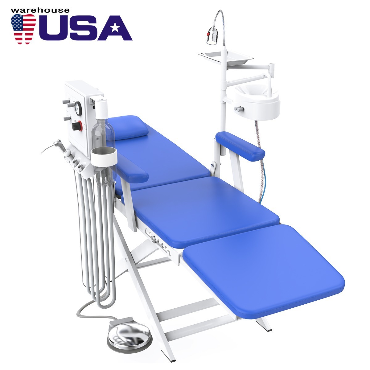 Dental Portable Folding Chair Air Turbine Unit LED Light /Mobile Dentist Chair