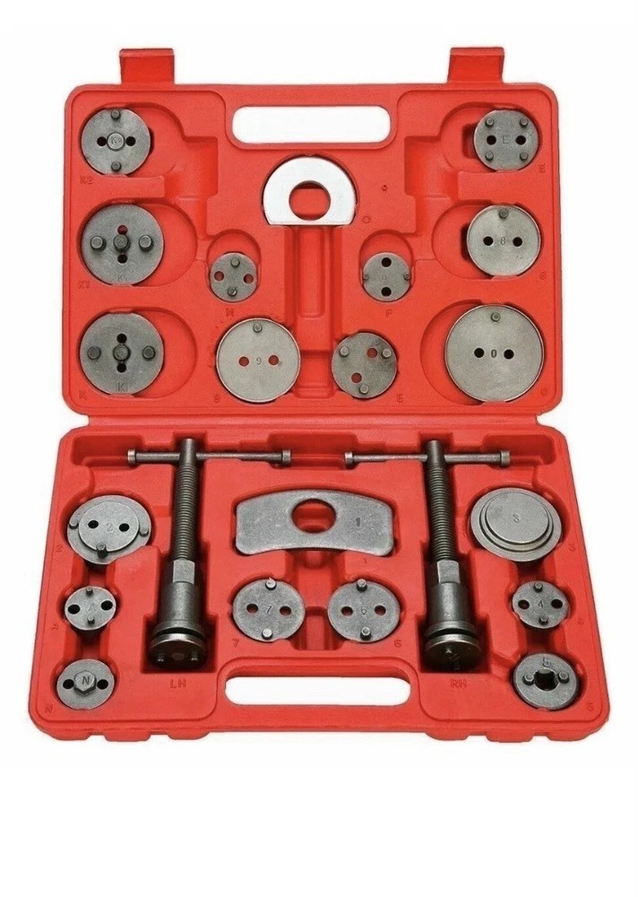 22pcs Disc Brake Caliper Compression Tool Set, Caliper Piston Rewind Red