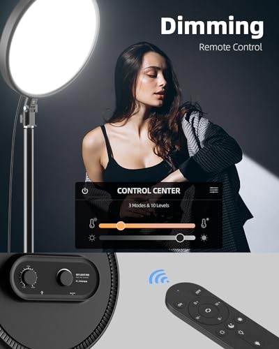 Large Ring Light with 79" Stand, 6500K Full-Screen Selfie Light Ring