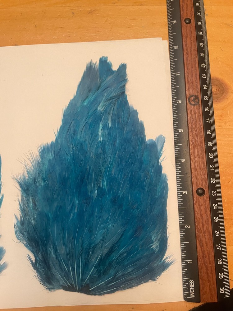 Hen Saddle Patch SILVER DOCTOR BLUE