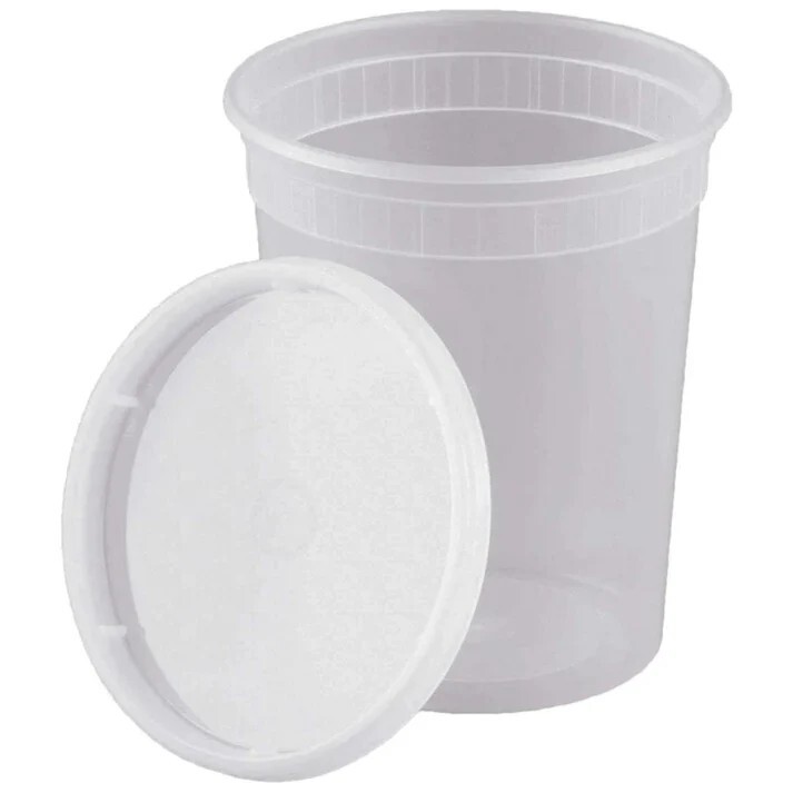 Extra Heavy Duty 240 Pack 32 oz Deli Food/Soup Plastic Containers w/ Lids 1 case