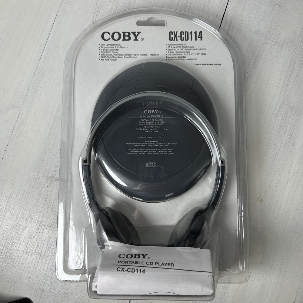 Coby Personal CD Player Super Slim CX-CD114 DBBS 343