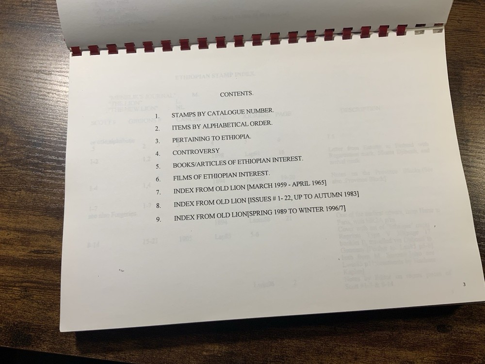 Cumulative Index Meneliks Journal 1977-1997 Paperback A4 Size Paperback