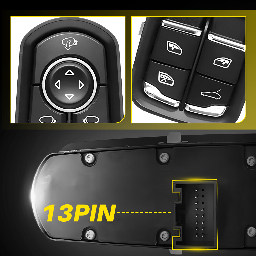 Driver Left Side Window Switch Control 7PP959858 For 2011-2014 Porsche Cayenne