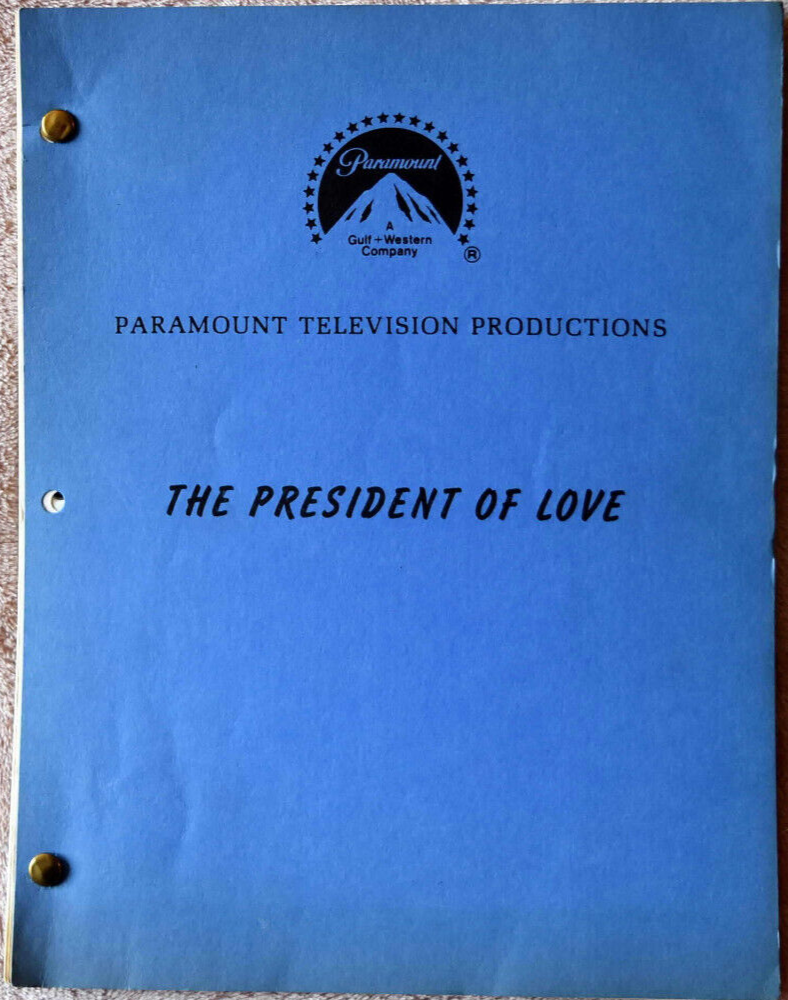 1983 The President of Love " Pilot " Original Second Draft Script