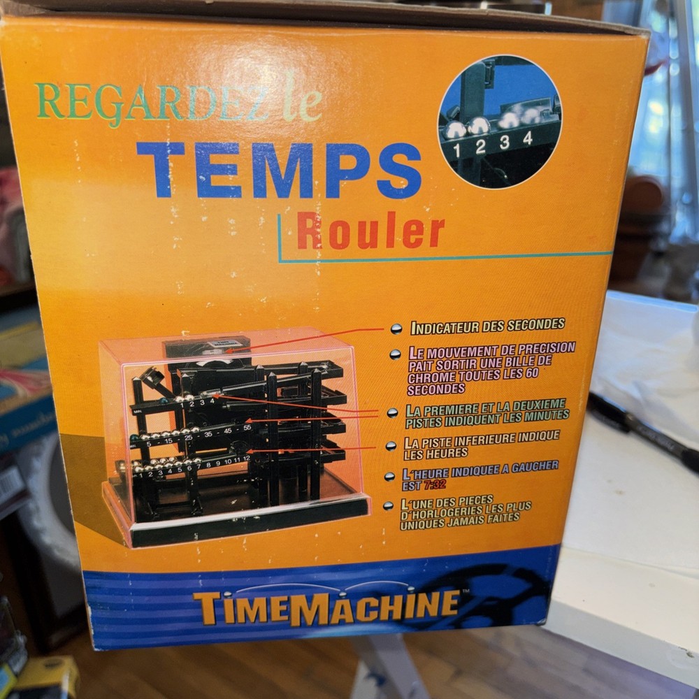 Time Machine Rolling Ball Kinetic Clock Hoffman Products Version New Open Box