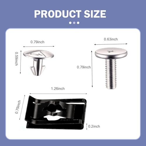 MLY 14 PCS Lower Engine Cover Skid Plate Screw, Engine Splash Shield Hardware