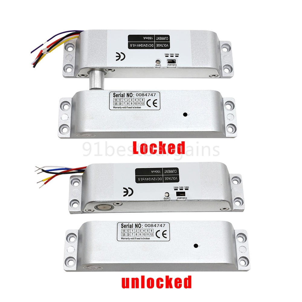 Electric Door Lock Magnetic Induction Access Drop Bolt Control Security Entry US