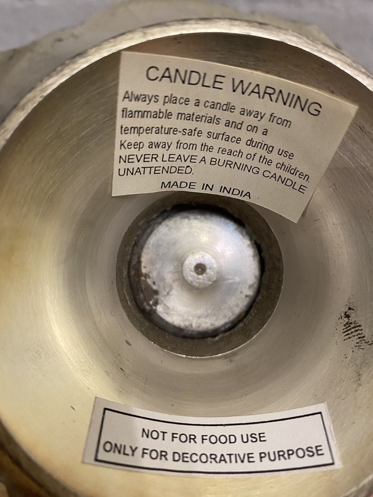 Ornate Solid Floral Dish Bowl 8” silver coloured.India