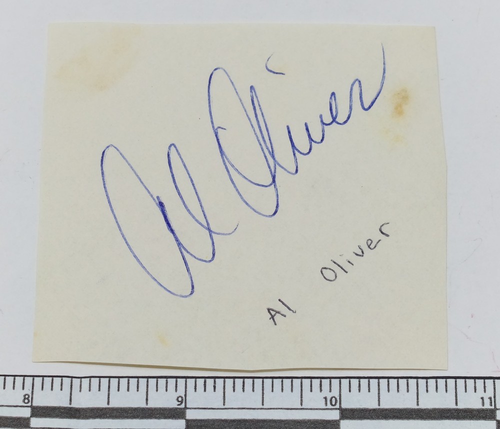 Al Oliver cut autograph