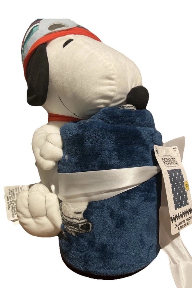 Authentic Peanuts Plush Character Pillow & Throw Set Snoopy 48 X 58 Throw