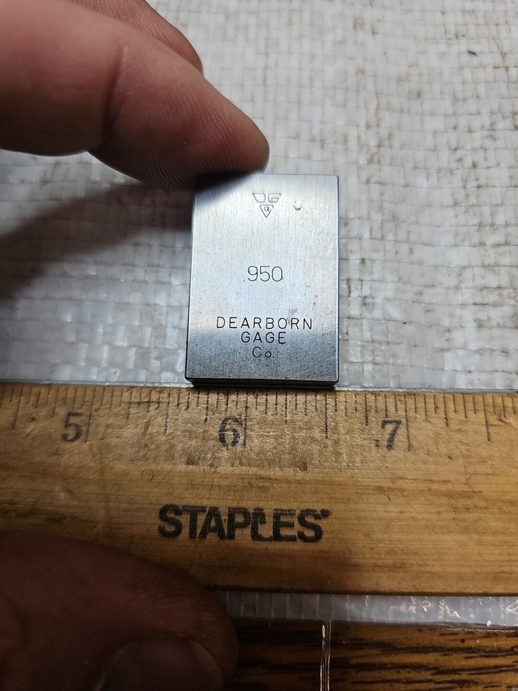 DEARBORN GAGE CO .950" RECTANGULAR GAGE BLOCK