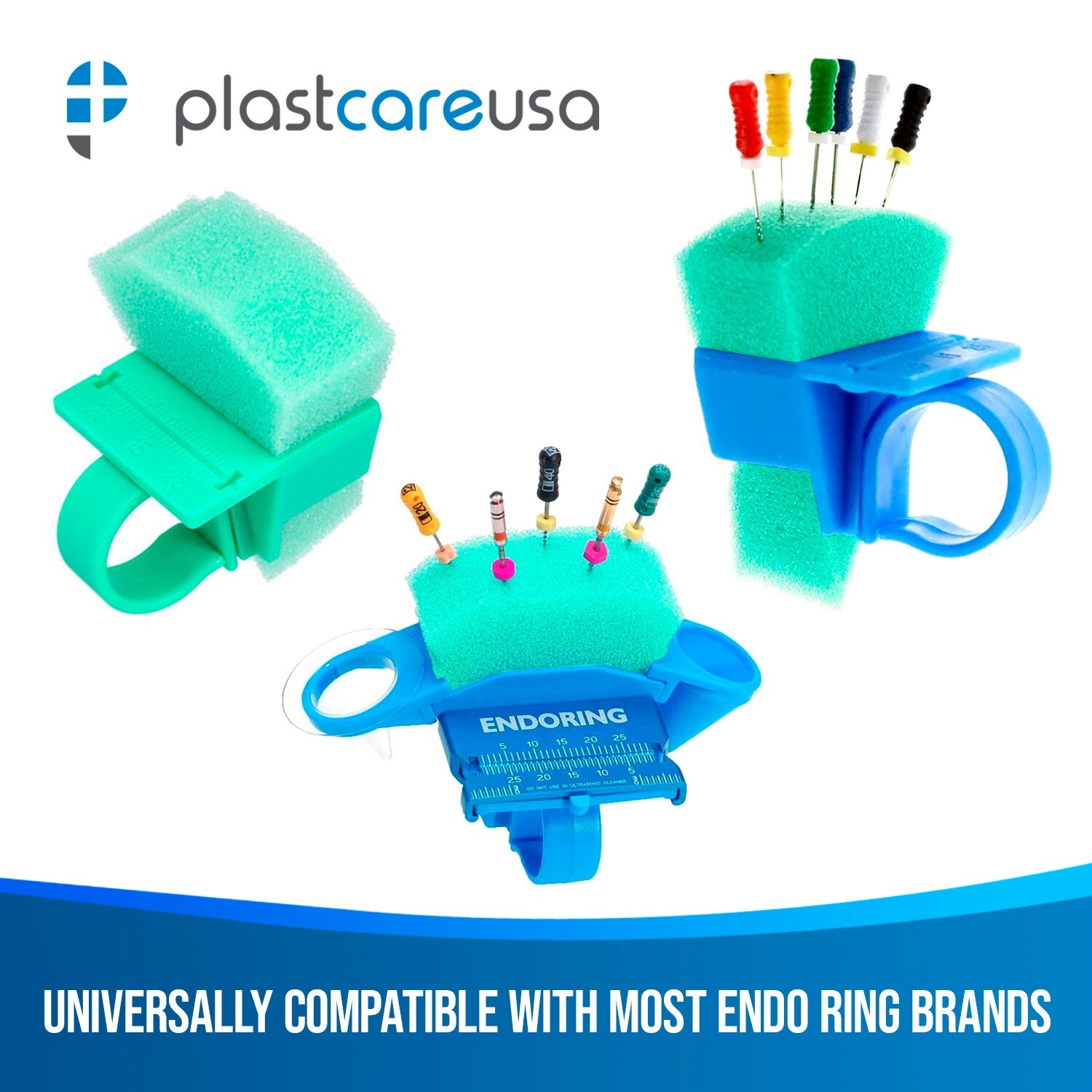 50 Endo Sponge Foam Green Dental Triangle Cushions Refills Inserts Files