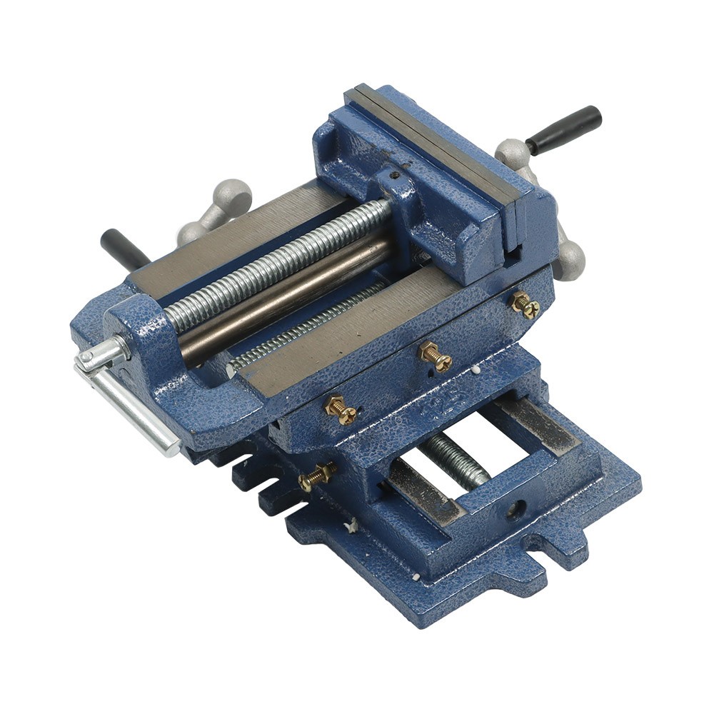 5" Heavy Duty Cross Drill Press Vise Slide Metal Milling 2 Way Clamp Machine Set