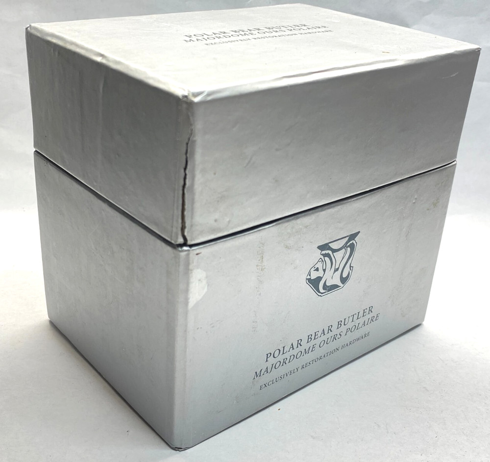 Restoration Hardware Silverplate~Polar Bear~Butler Trinket Dish W/BOX