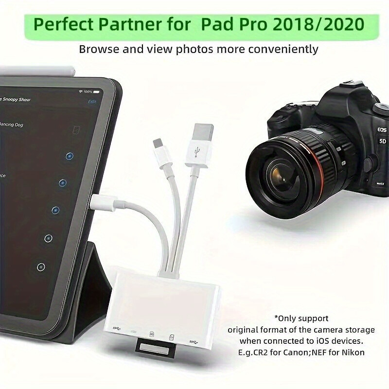 5-in-1 Memory Card Reader, USB OTG Adapter & SD Card Reader for iPhone/Android