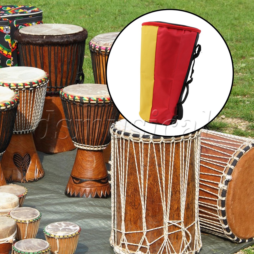 Djembe Drum Backpack Carrying Bag 10" Diameter x 19.7" Length Multicolor
