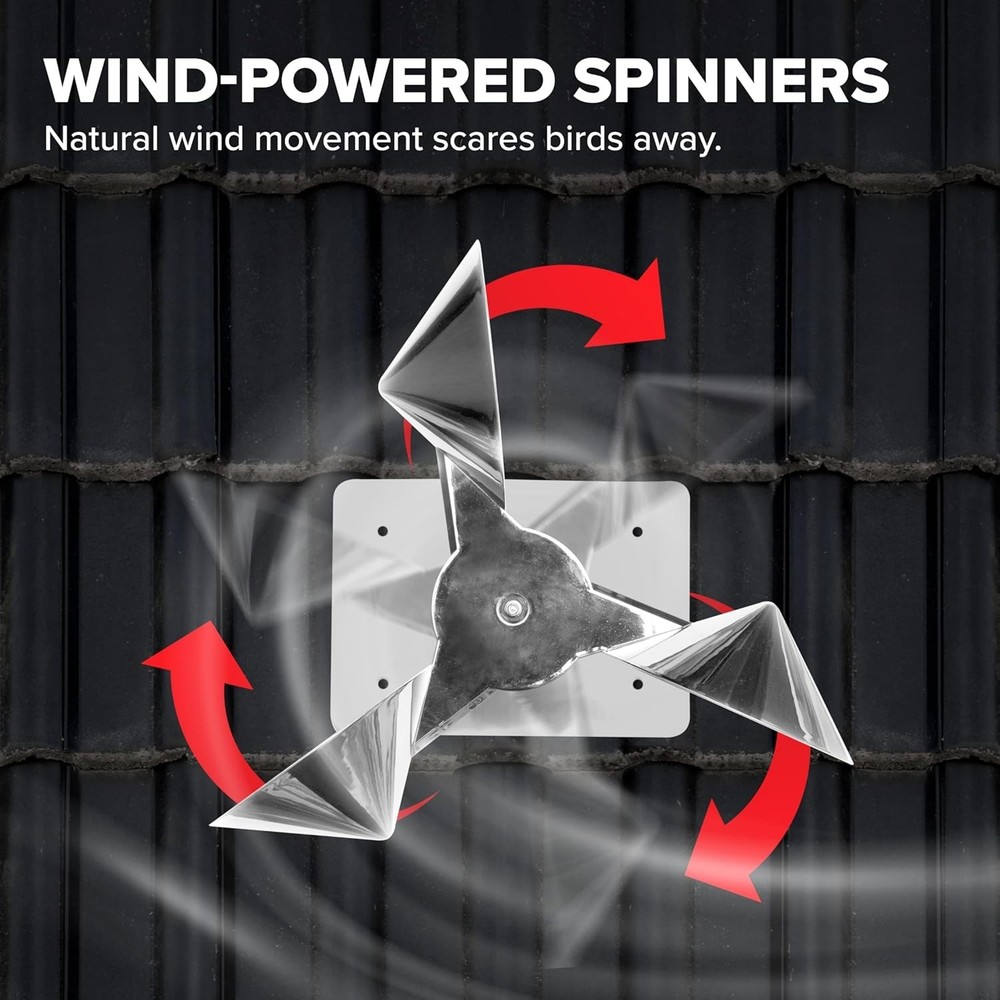 Adjustable Wind-Powered Bird Deterrent - Reflect-A-Bird for Effective Protection