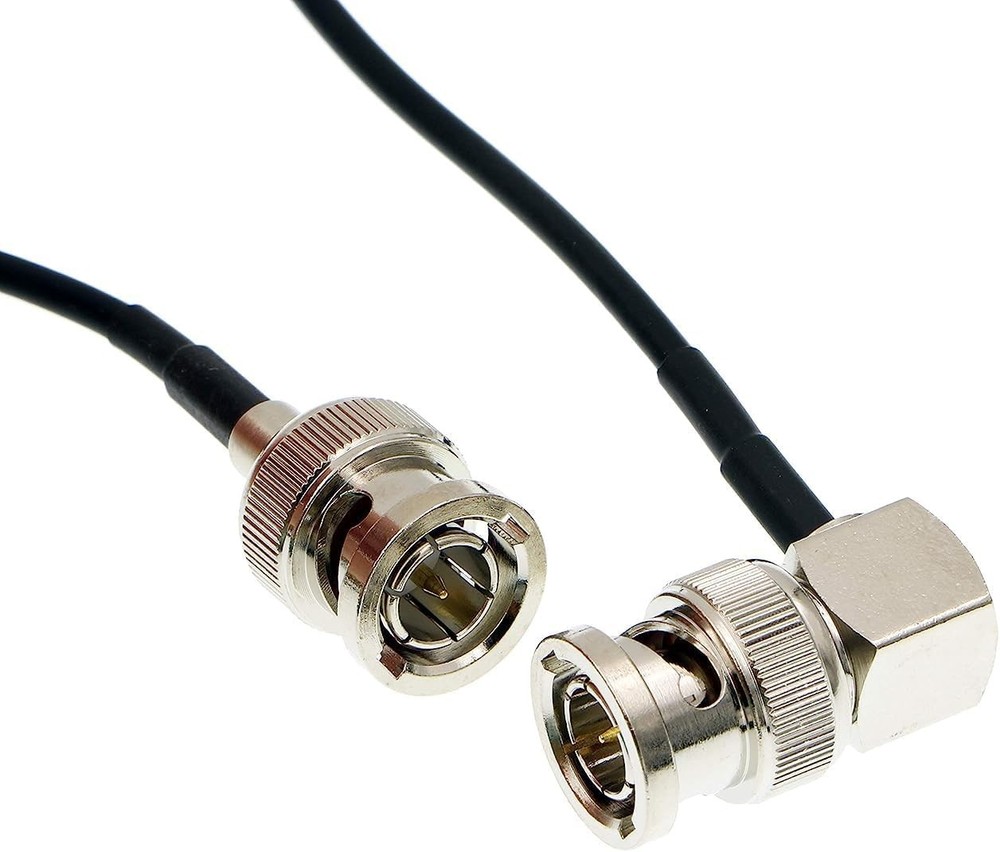 24'' Coax Cable BNC Right Angle BNC for Blackmagic HyperDeck Shuttle BMCC BMPC