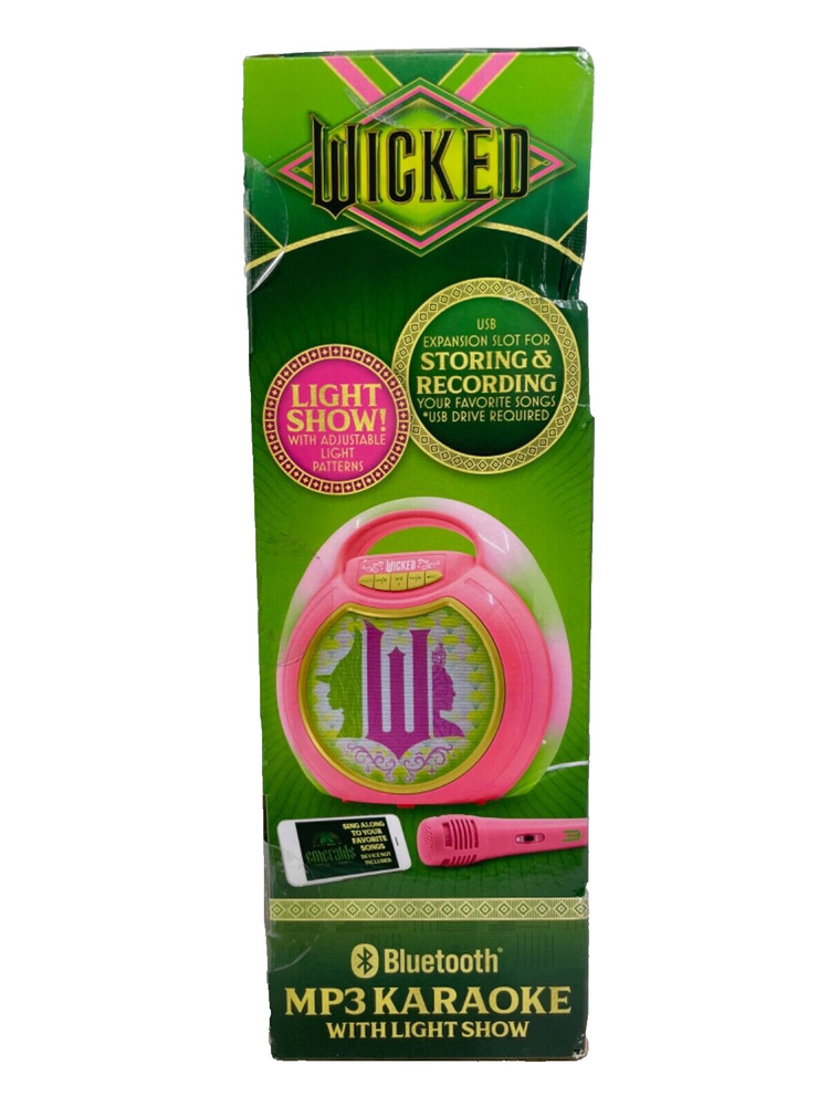 WICKED Bluetooth MP3 Karaoke Machine With Light Show