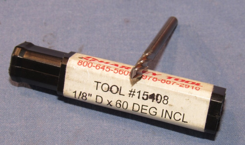 New Harvey Tool Solid Carbide 1/8" x 60° Drill/ End Mill 4 Flute