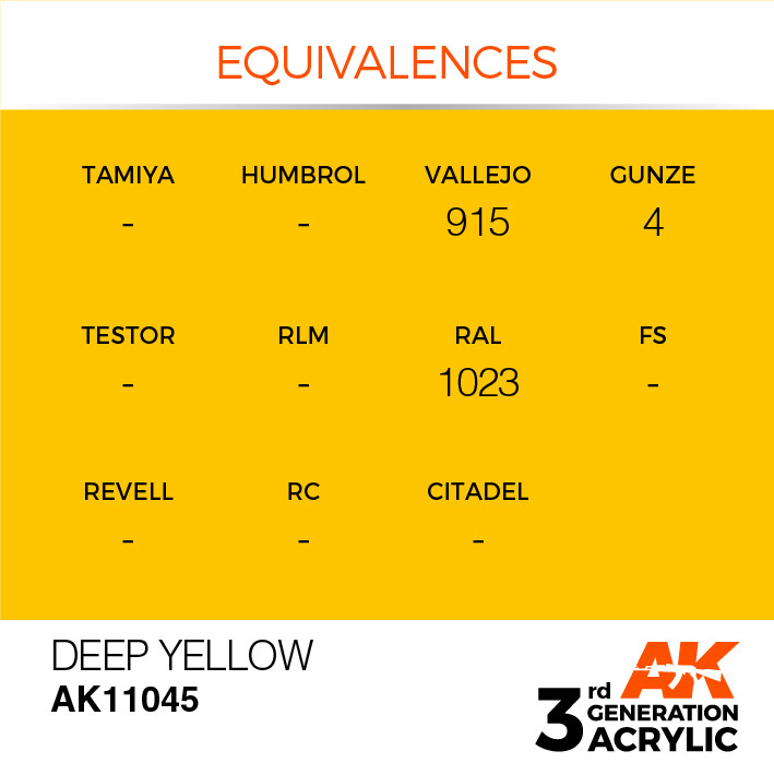 AK Interactive 3G Acrylic Deep Yellow 17ml