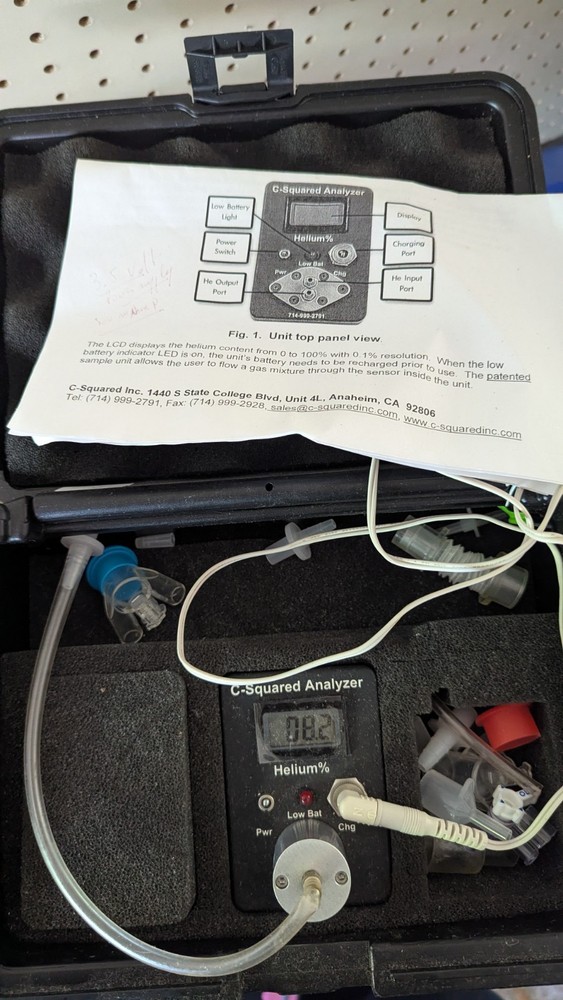 *UNTESTED* C-Squared Helium Analyzer Flow Through System