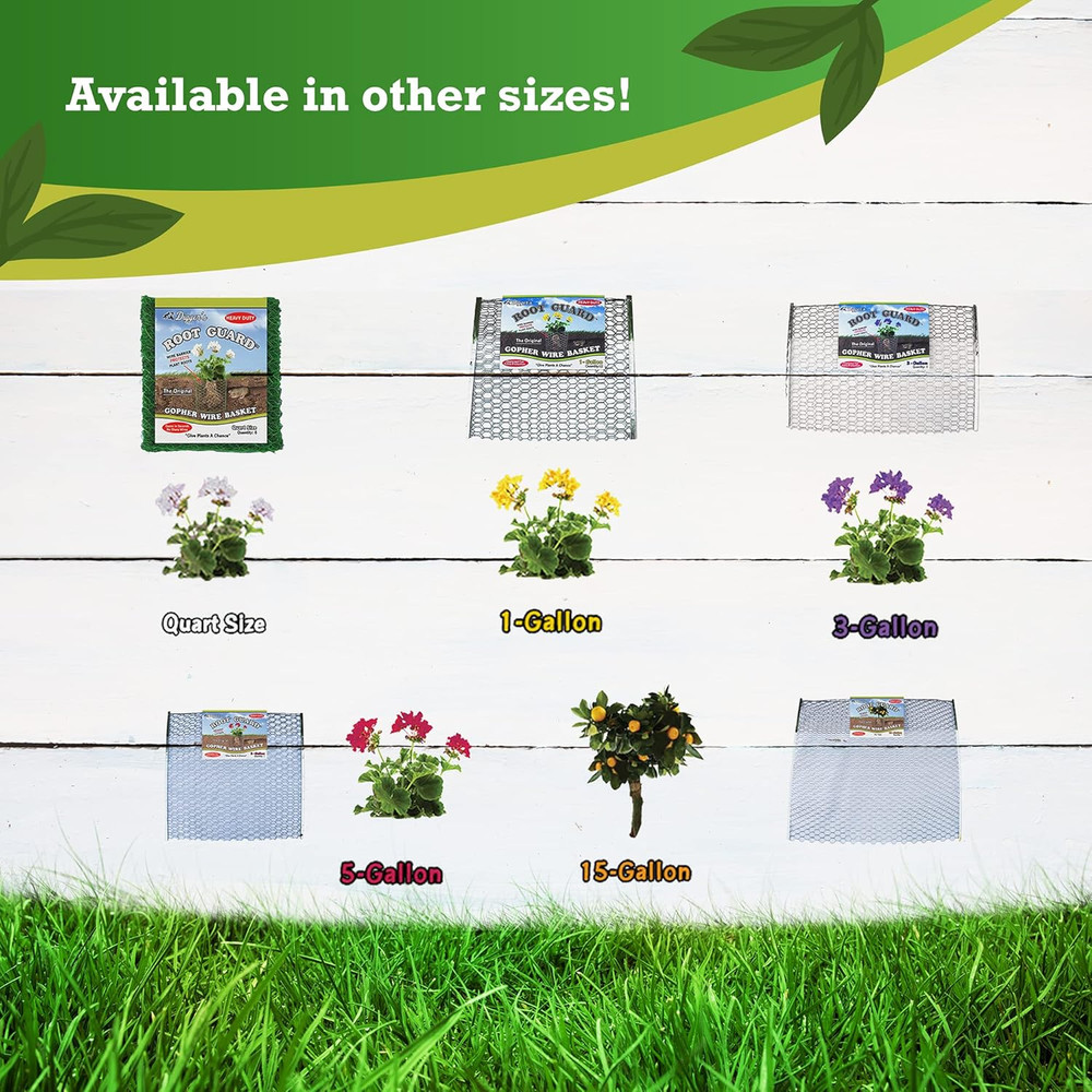 12 Heavy Duty Gopher Wire Baskets - 3-Gallon Digger's Rootguard™