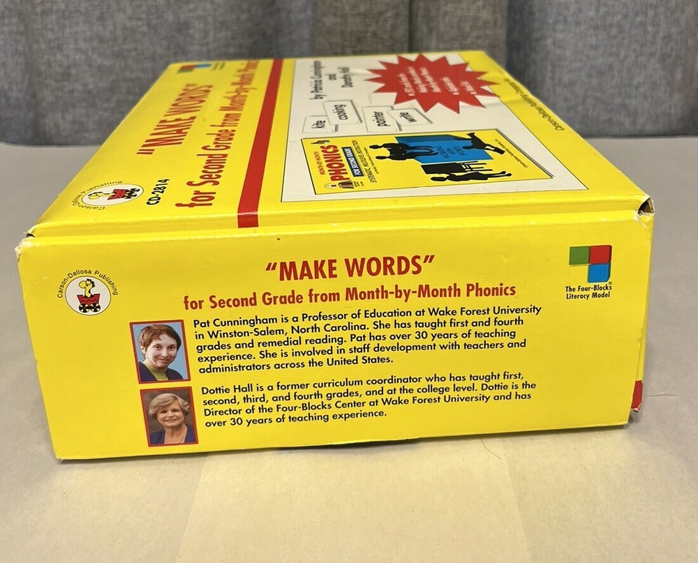 Make Words For Second Grade With Flash Cards Month By Month Phonics