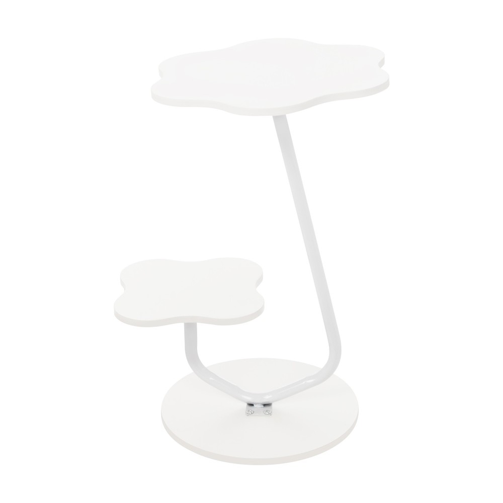 2 Tier Small Side Table 24.2in Height Modern Coffee Table Small Sofa Side Table