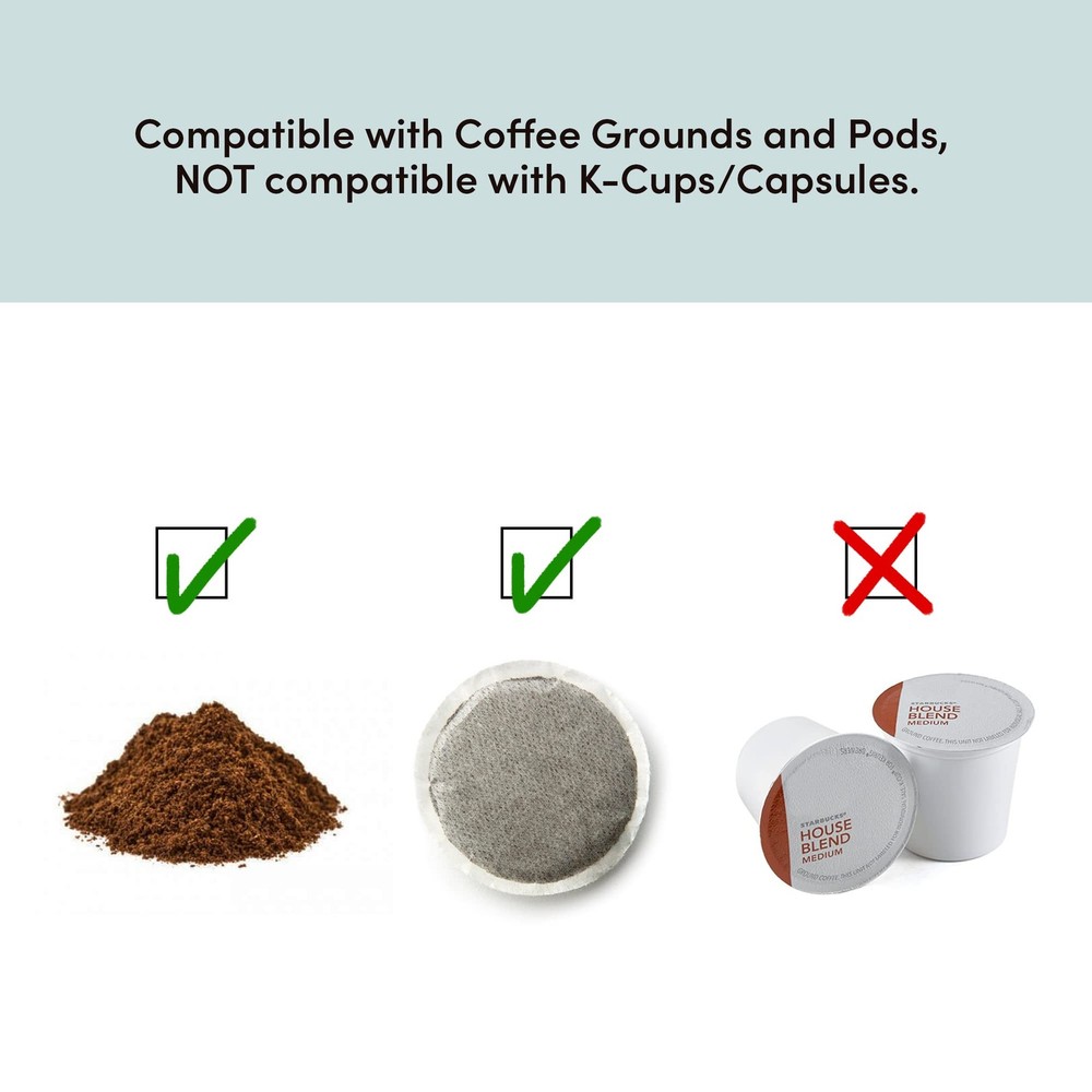 EHC112 Personal Single-Serve Compact Coffee Maker Brewer Includes 14Oz. Therm...