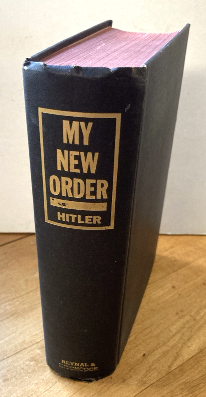 MY NEW ORDER-WWII-ADOLF HITLER's SPEECHES-RARE TRUE 1st Ed-1st Pr-1941-DJ-CLEAN