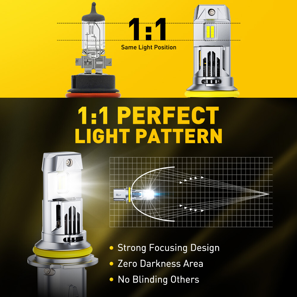 AUXITO 9007 HB5 LED Headlight Bulbs High Low Beam 330000LM White Super Bright 2X