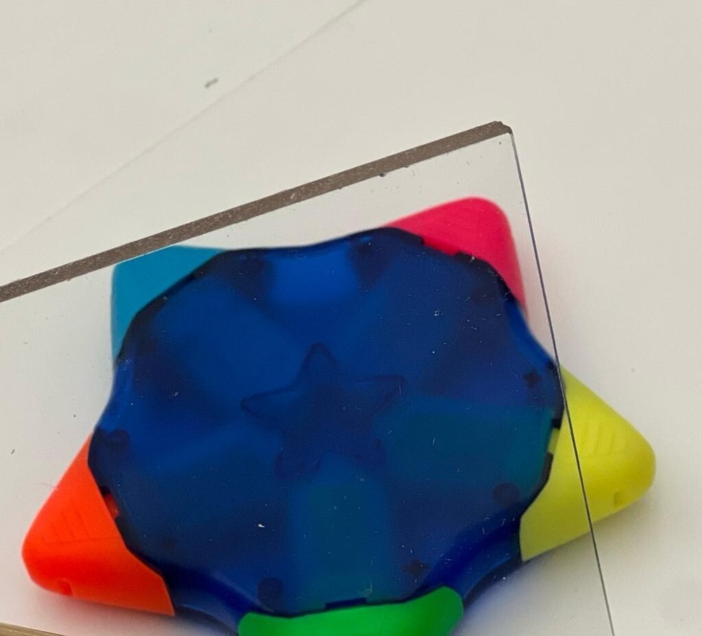 Acrylic Plexiglass Plastic Sheet - 3/8" Thick - Clear - 6" x 6"