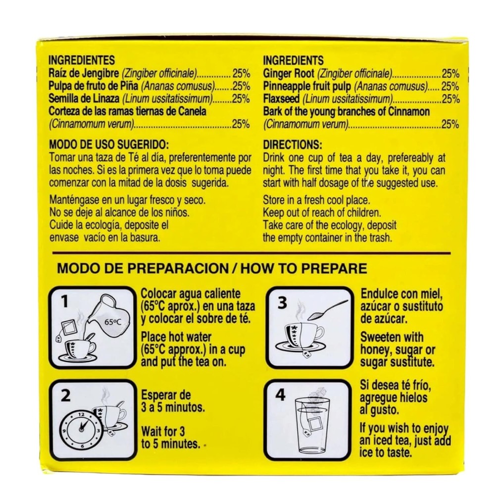 2 Pack Improved Formula Tea CHUPA GRASS & PANZA - Tea Based Ginger