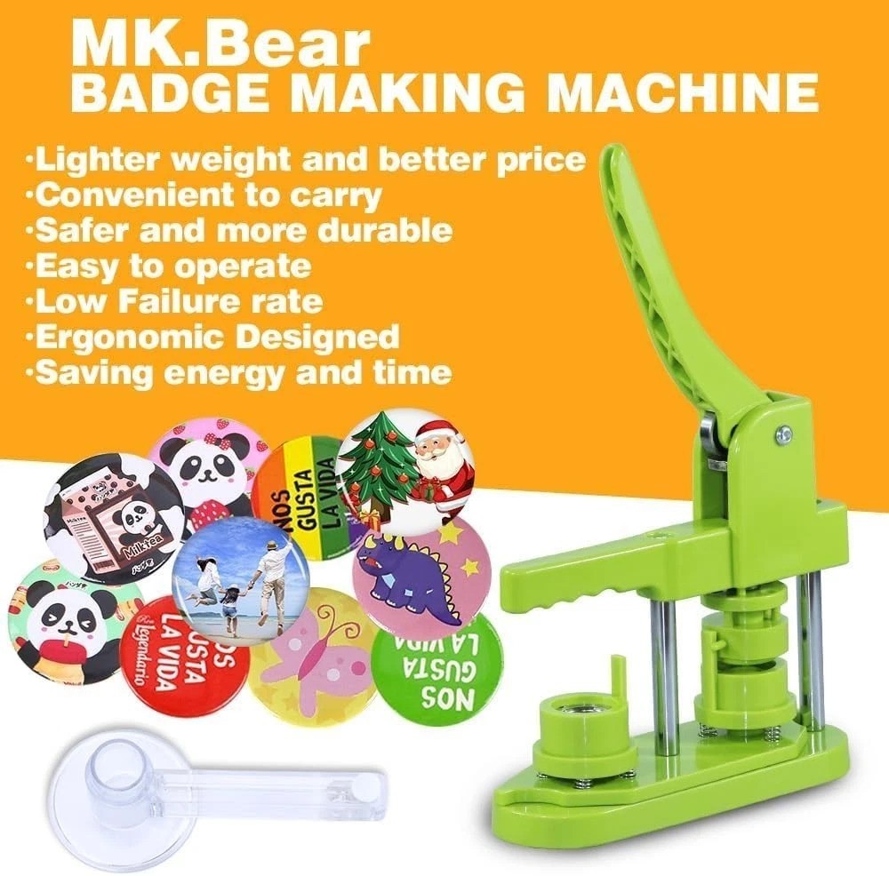 25mm DIY Button Maker Kit: Complete Badge Machine with 500 Supplies & Magic Book
