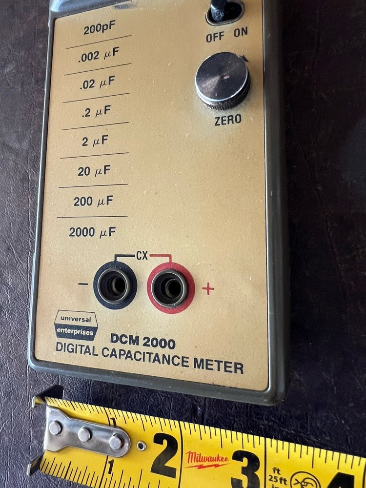 Vintage Universal Enterprises DCM 2000 Digital Capacitance Meter Test Unit
