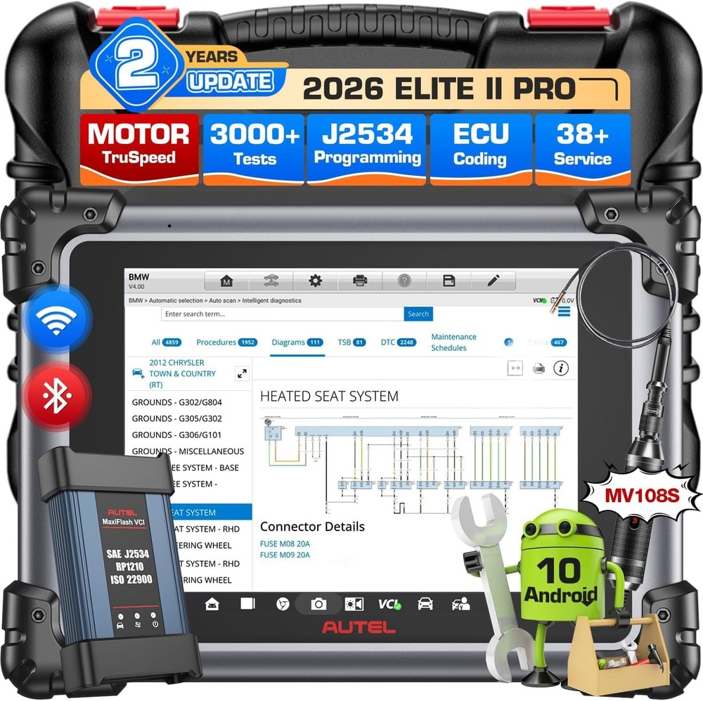 2026 Autel MaxiSYS Elite II PRO Scanner, Elite 2 Pro J2534 ECU Programmer Coding