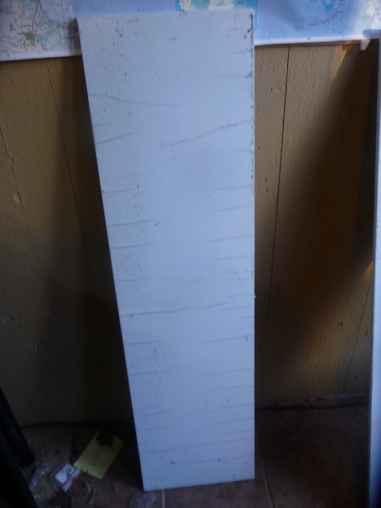 1/2" WHITE POLYPROPYLENE STOCK SOLID SHEET PLASTIC 48-1/2" X 13"