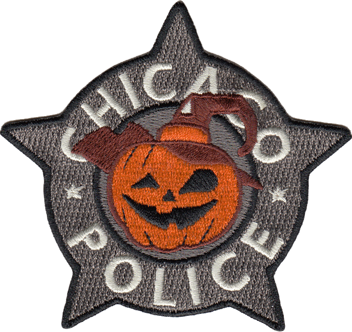CHICAGO POLICE STAR PATCH: Halloween Pumpkin
