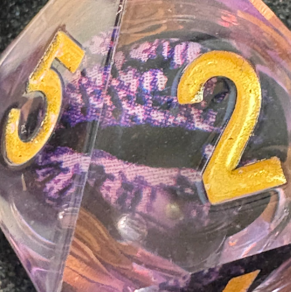 Death Dragon Eye Beholder DND Dice Floating Eye Liquid Core Sharp Edge Dice Set