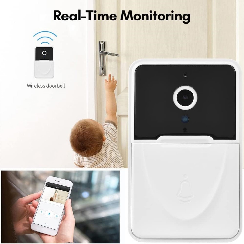 Wireless WiFi Video Doorbell Camera Two Way Audio Intercom Cloud Storage Set
