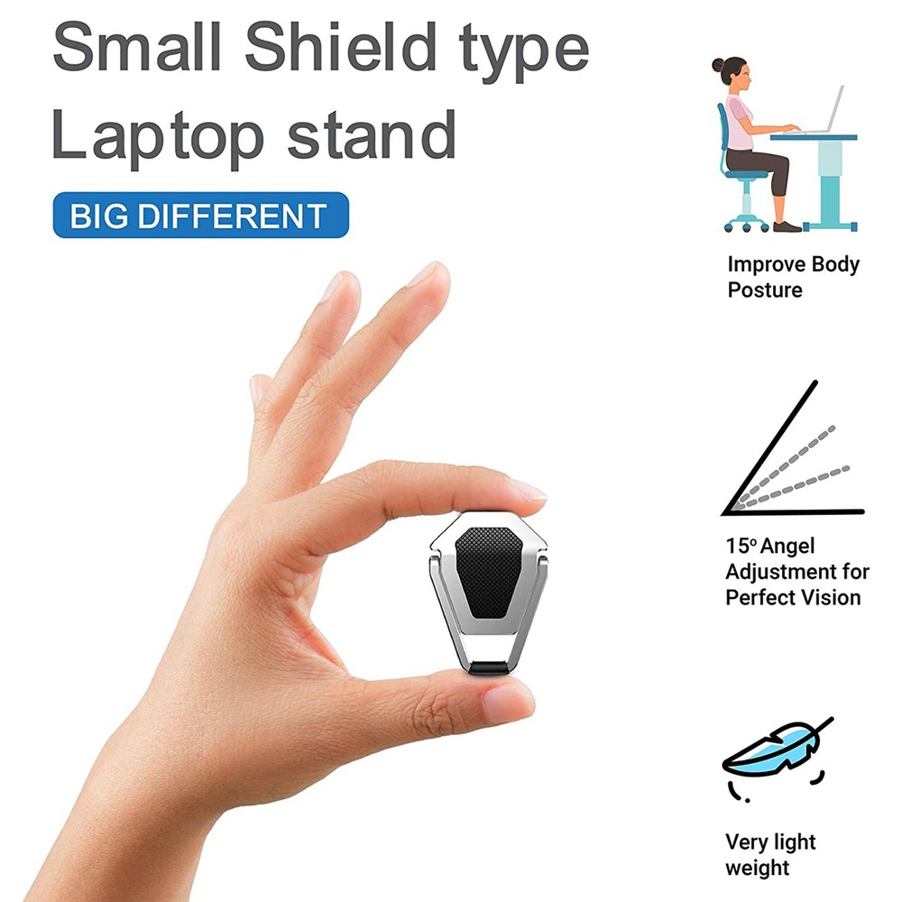 Aluminum Foldable Shield Desktop Stand Mount Holder Bracket for Laptop MacBook